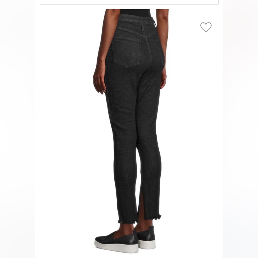 We Wore What black jeans with chain size 4
